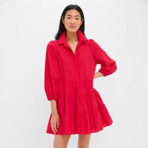 Hibiscus Red Mabel Mini Dress